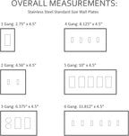 Legrand Pass & Seymour SS771 Stainless Steel Type 302/304 Wall Plate, 1 Gang, One Vertical Louvered Opening, Stainless (1 Count)