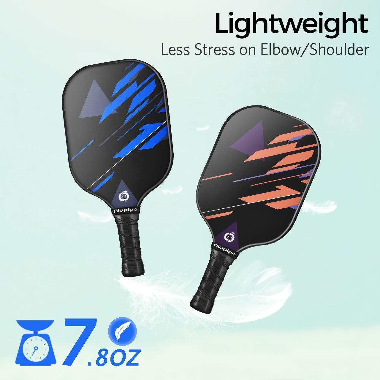 Pickleball Paddles Set of 2 or 4, USAPA Approved Fiberglass Pickleball Paddle Set with Balls and Bag, Polypropylene