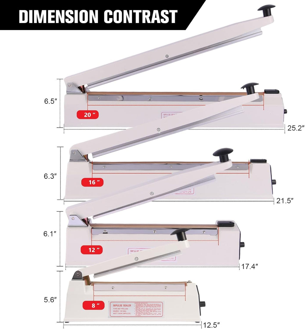 8 Inch Commercial Impulse Bag Heat Sealer Machine
