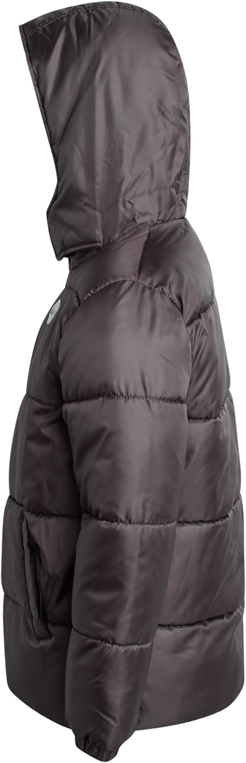 Boys Quilted Puffer Jacket Polar Fleece Lined Winter Coat | Warm Water and Wind Resistant Outerwear, Cozy Lining, Zip