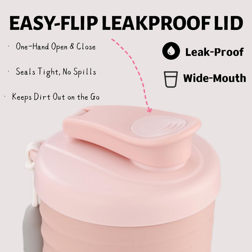 Protein Shaker Bottle, Pink, 14 oz Leak-Proof with Non-Slip Silicone Grip, Mixing Ball, Detachable Nylon Strap