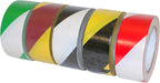 JVCC Hazard Warning Tape 6 mils Thick, 1 in. x 18 yds. (Black with Yellow Stripes)