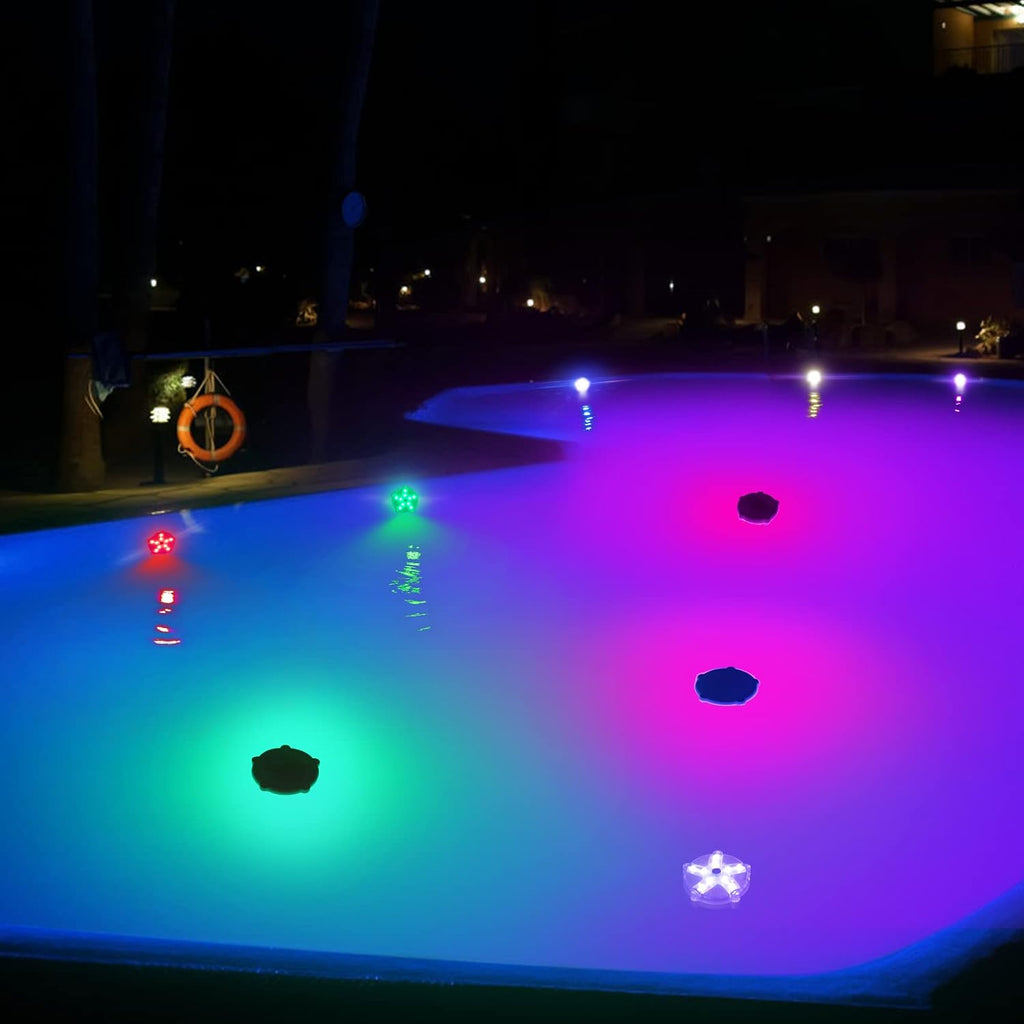 Floating Pool Lights,Color Changing Waterproof Magnetic Pond Lights,Pool Light that Float,Starfish Above Ground Pools