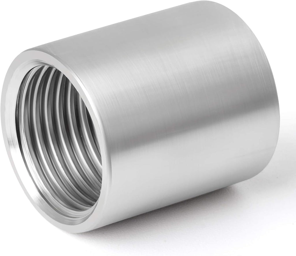 TAISHER 10PCS 304 Stainless Steel Cast Pipe Fitting, Coupling, 1/2" x 1/2" NPT Female Threaded