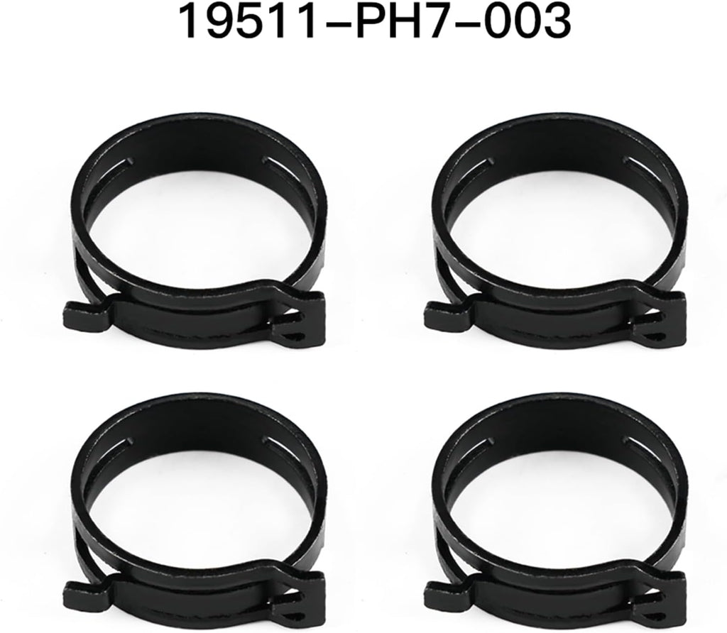 4 pcs Upper & Lower Radiator Hose Clamps Kit 19511-PH7-003 | Compatible with Honda Civic 2006-2011 Accord CR-V