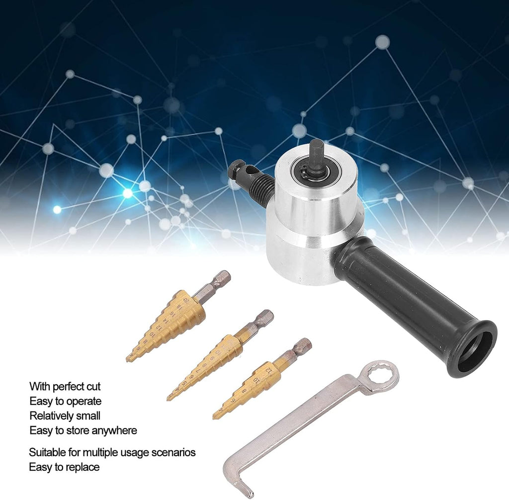 Double Head Nibbler Professional Grade Aluminum Alloy High Speed Steel Cobalt Step Drill Bits with 3 Piece Set for