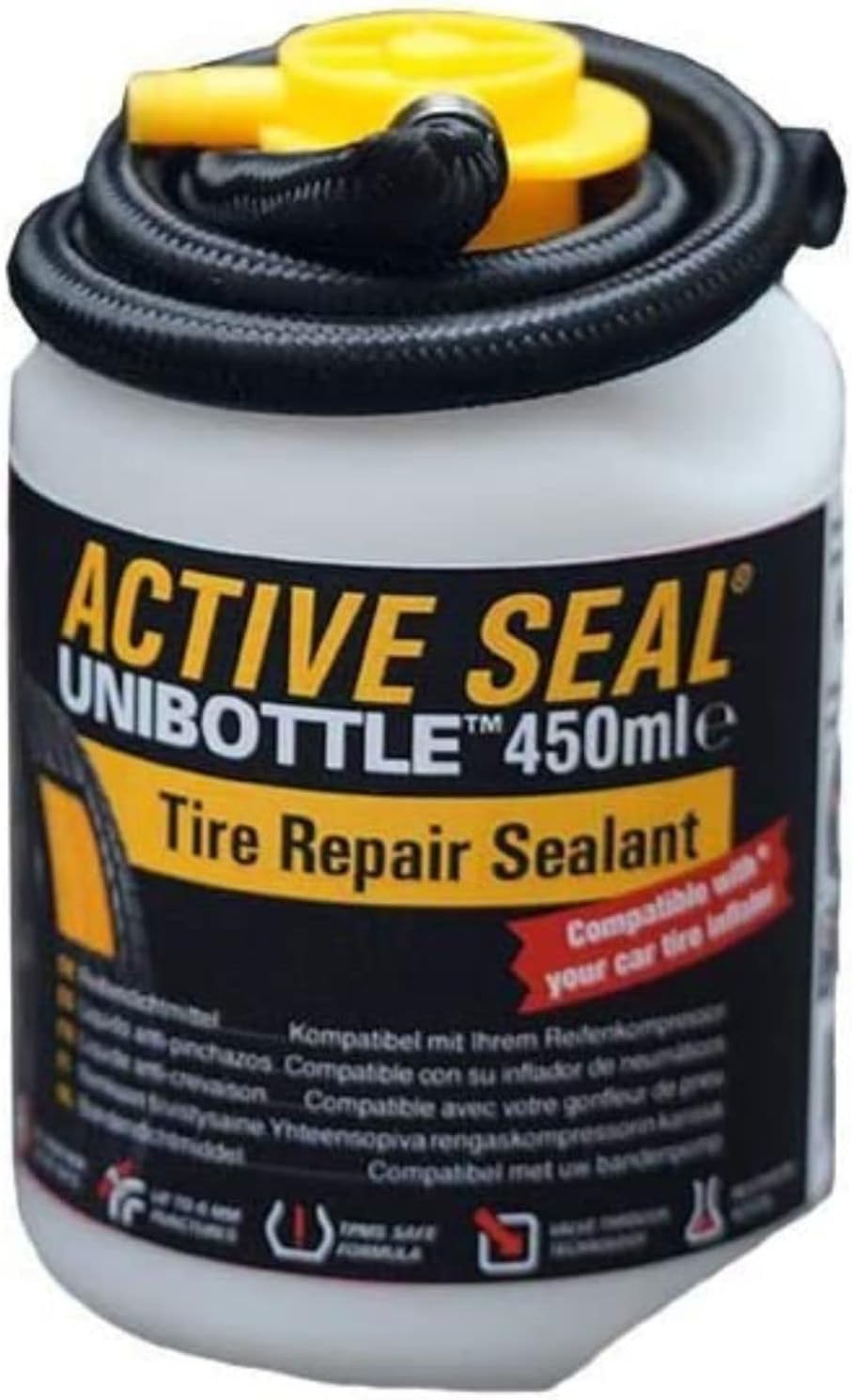 Tire Repair Sealant 450ml UNIBOTTLE - Tire Sealant for Car Tire Repair, Flat Tire Repair Kit Alternative, Works with