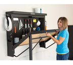 Products Wall Mounted Work Table, 4', Wood Varnish (80421)