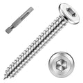 M6 x 45mm Self Tapping Screws, Flat Head Socket Cap, Silver, 20 PCS