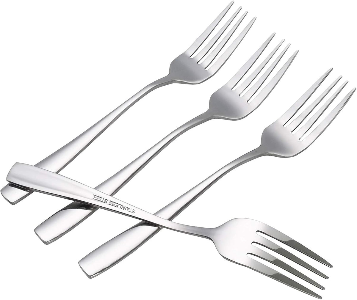 12-Piece Stainless Steel Dessert Forks, Silverware Set Dessert Forks