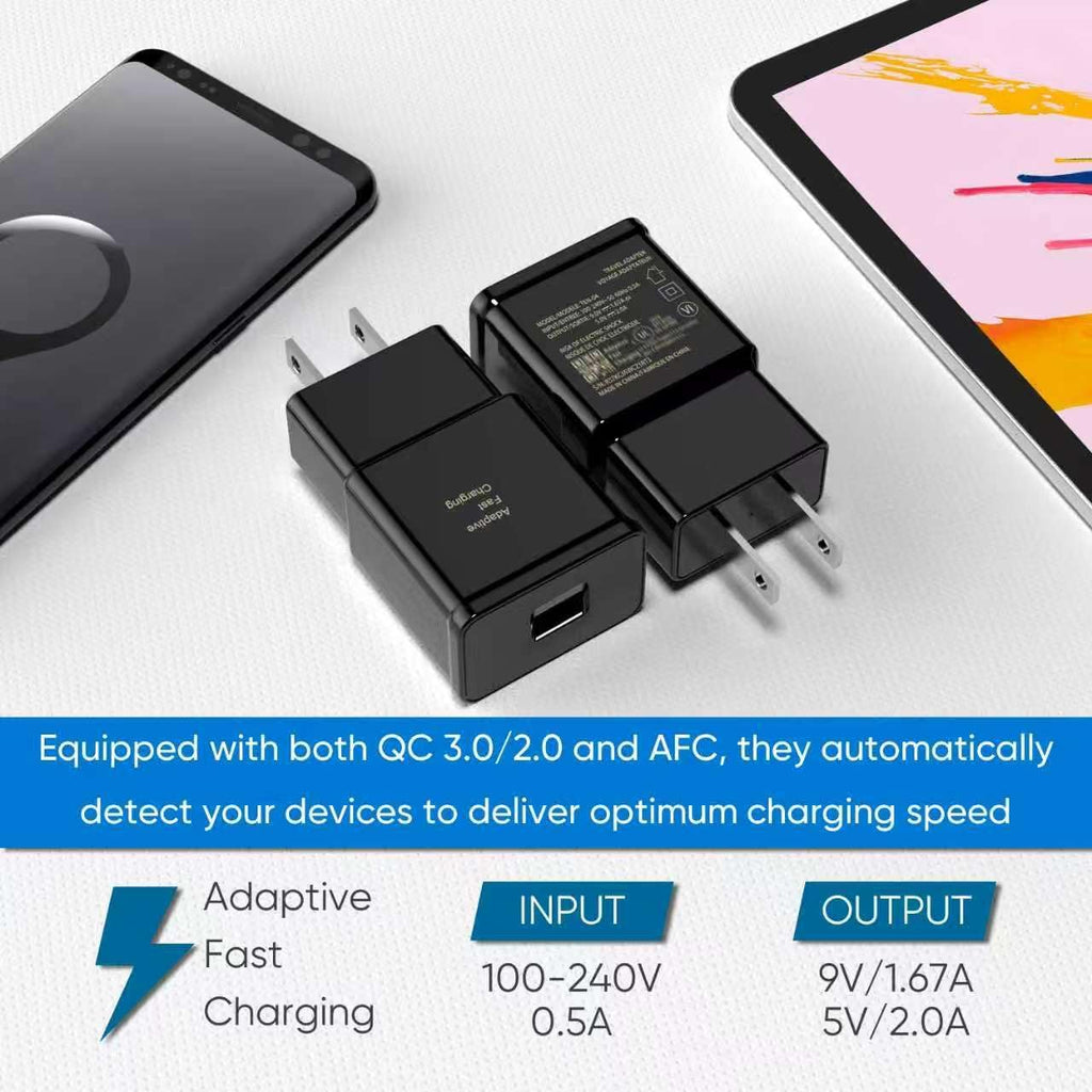 Adaptive Fast Charging Block USB Wall Charger Adapter Fits Samsung Galaxy S25/S24/S23/S22/S22
