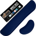 Silky Gel Memory Foam Wrist Rest for Computer Keyboard, Mouse, Ergonomic Design for Typing Pain Relief, Desk Pads