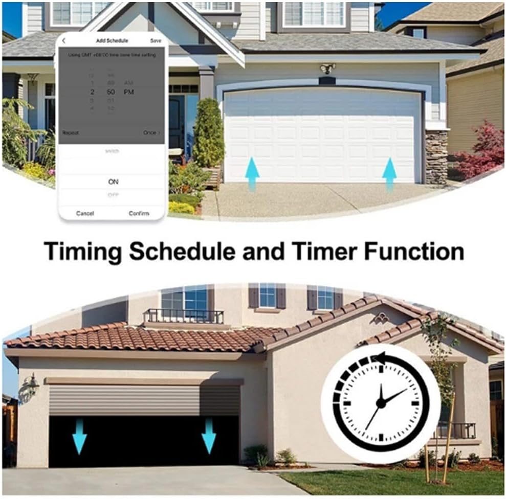 Smart Garage Door Opener – Compatible with Alexa, Google Assistant & Smart Life App – Universal WiFi Garage Door