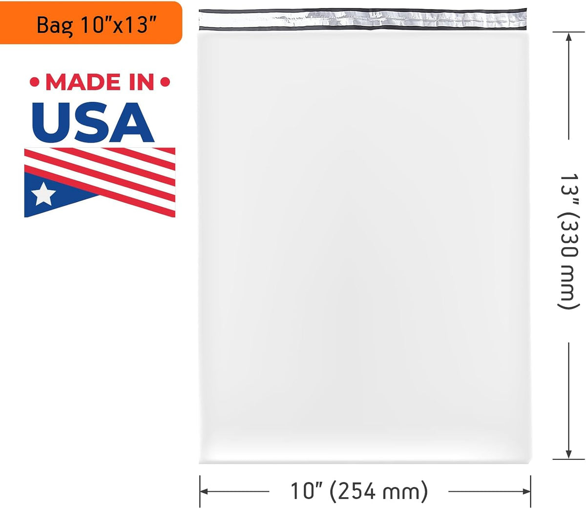 Premium White Poly Mailers 10x13, Extra Strong Self-Sealing Shipping Envelopes, Multipurpose Mailers for Business &