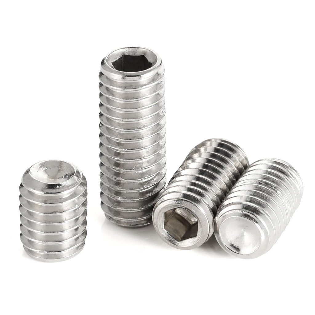 50 PCS #10-24 x 1/2" Set Screws, Internal Hex Head Allen Drive Cup Point Screws with Hex Key Wrench, 304 Stainless Steel