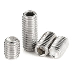 50 PCS #8-32 x 1/4" Set Screws, Internal Hex Head Allen Drive Cup Point Screws with Hex Key Wrench, 304 Stainless Steel