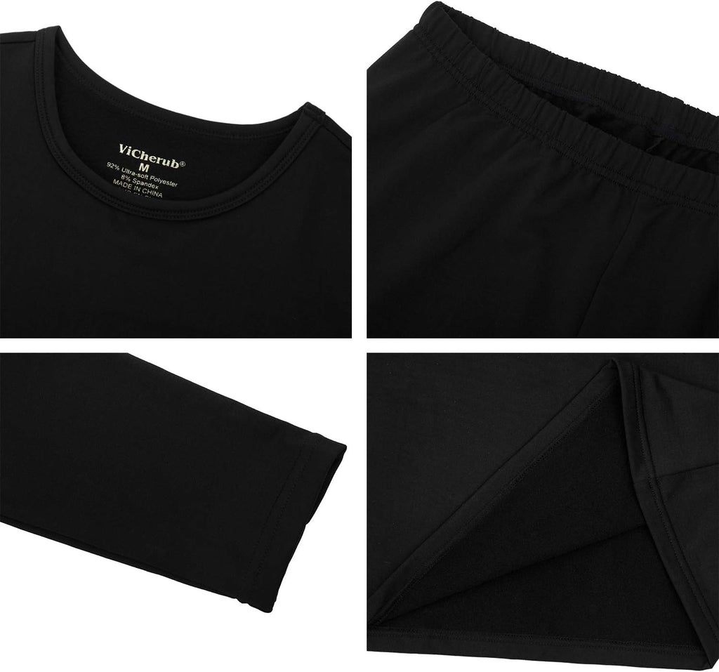 Girl’s Thermal Underwear Set Kids Long Johns Base Layer Thermals | Fleece Lined Long Sleeve Top & Bottom for Winter