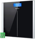 Bathroom Scale for Body Weight, Digital, Highly Accurate, 400 lbs | Large 6mm Tempered Glass Platform, Clear LCD