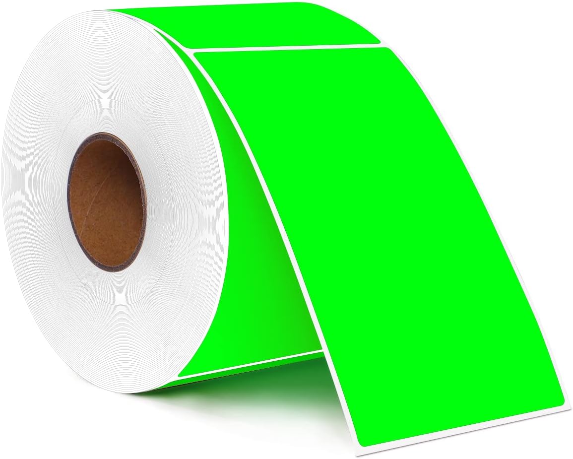 3 X 5 Inch Rectangle Adhesive Color Coding Stickers,Square Inventory Label Stickers -500Per Dispenser Box