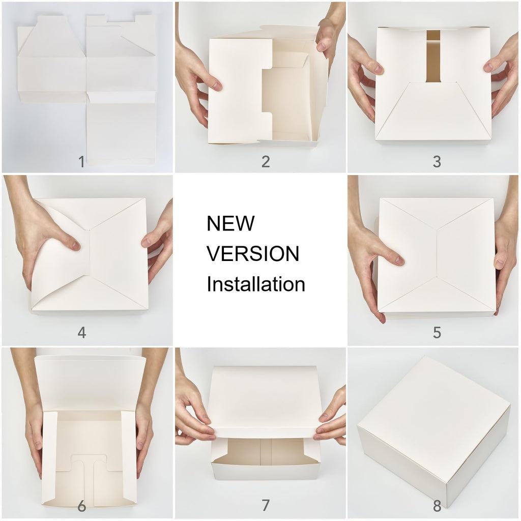 Gift Boxes 8x8x4'' 250 Pack Bulk White Gift Box with Lids