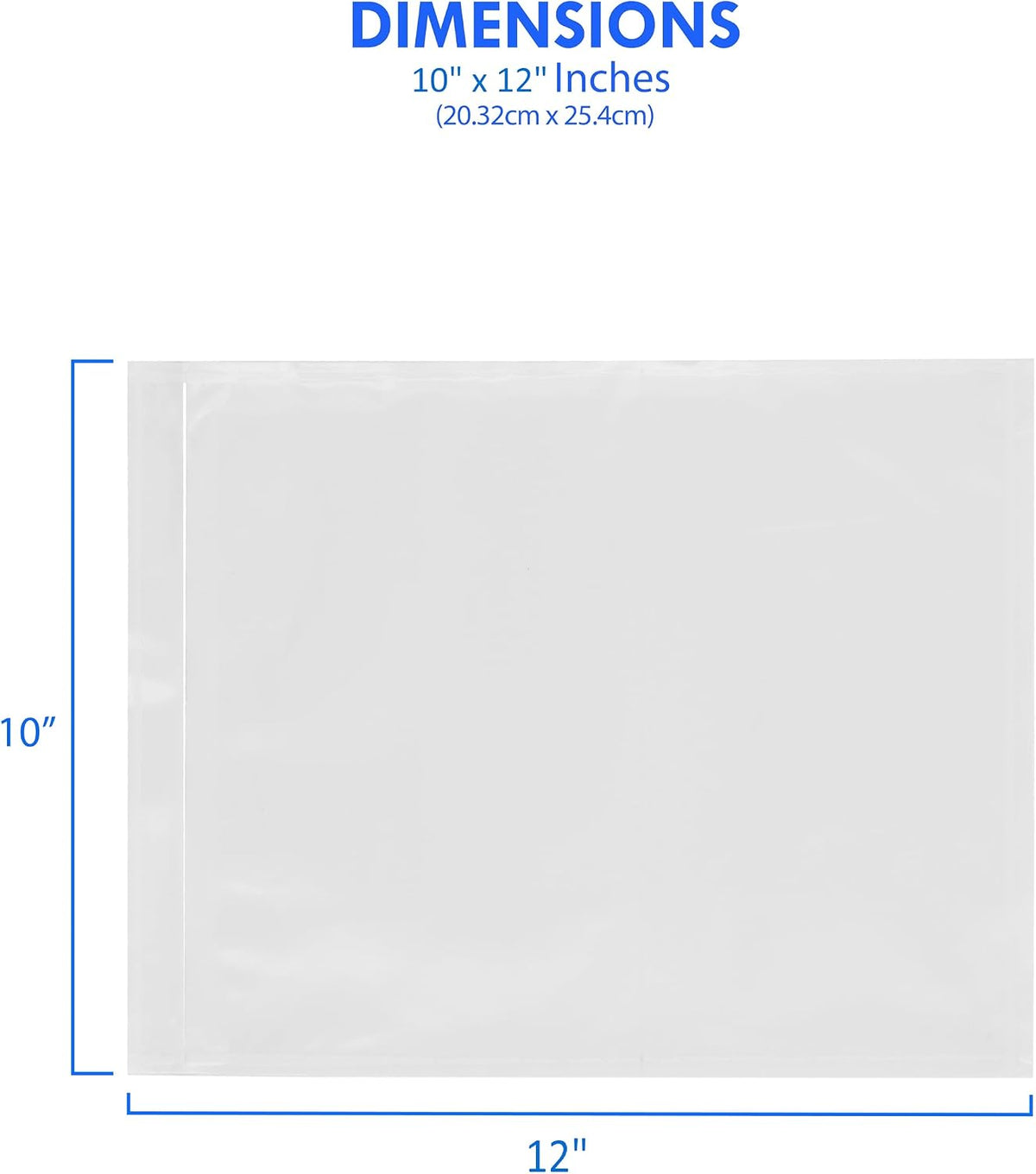 1000 Count 10" x 12" Shipping Label Envelopes, Clear Packing List Pouches with Self-Adhesive Back, Top Loading for
