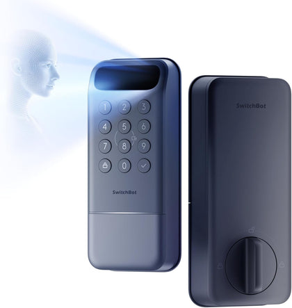 Lock Vision, 3D Face Recognition Smart Lock, Deadbolt Keyless Entry, DualPower 12-Month Battery, WiFi No Hub