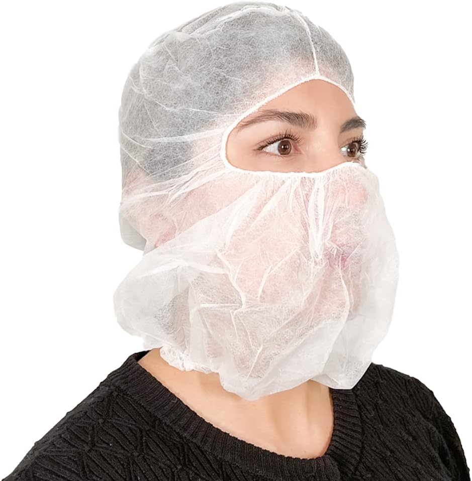 Disposable Bouffant Hoods Full Face Beard Hair Net