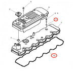 Upper Valve Cover & Lower Rocker Box Gaskets Kit Compatible with Dodge Ram 2003 2004 2005 2500 3500&2008 5.9L 2500 3500 Cummins ISB QSB