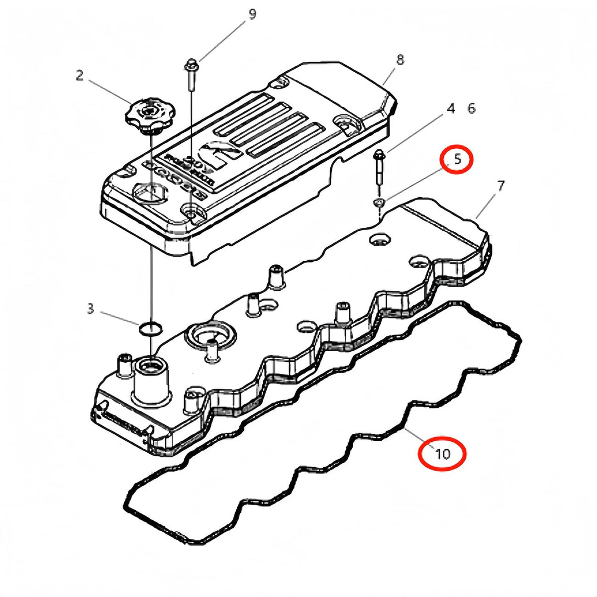 Upper Valve Cover & Lower Rocker Box Gaskets Kit Compatible with Dodge Ram 2003 2004 2005 2500 3500&2008 5.9L 2500 3500 Cummins ISB QSB