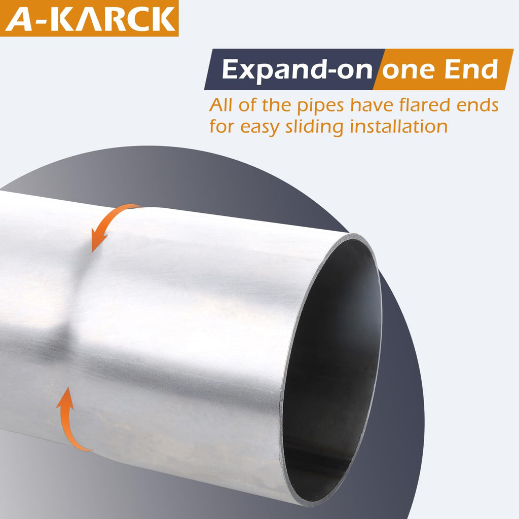 2 Inch Stainless Steel Exhaust Pipe, 40" Length