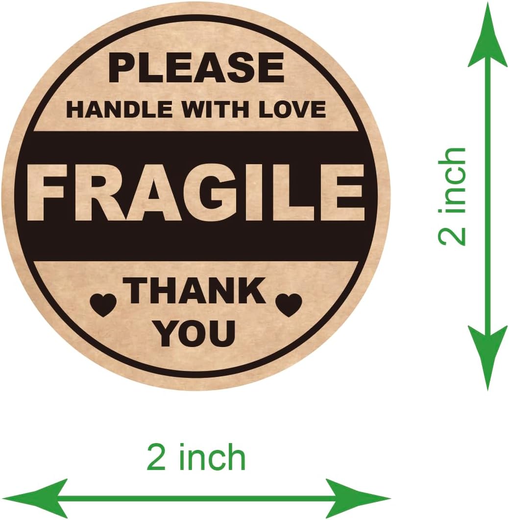 2 inch 300 PCS Fragile Stickers for Shipping