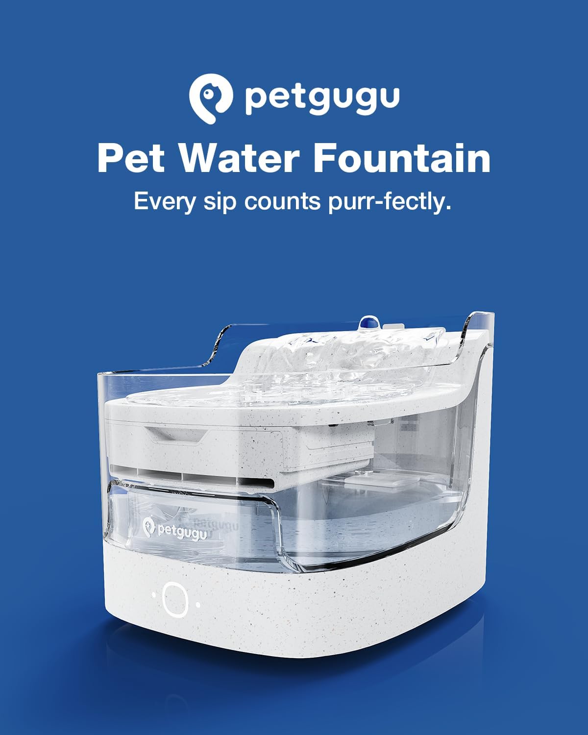 AI Cat Water Fountain with App, 2L Motion Activated Pet Water Fountain, Automatic Pet Water Dispenser Ultra Quiet