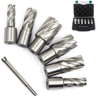 OSCARBIDE Annular Cutter Set 7pc, 1" Depth, 3/4" Weldon Shank
