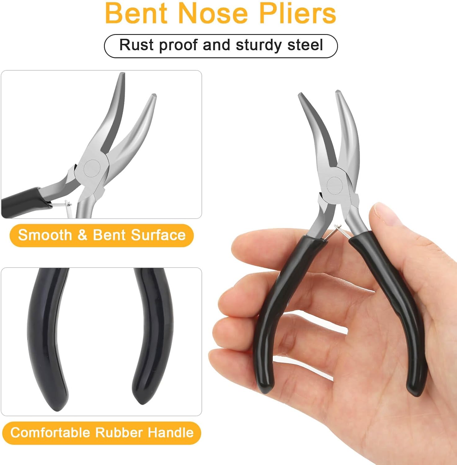 1200PCS Jump Rings for Jewelry Making Kit, Jump Rings and Necklace Clasps with Jump Ring Pliers Tools for Jewelry