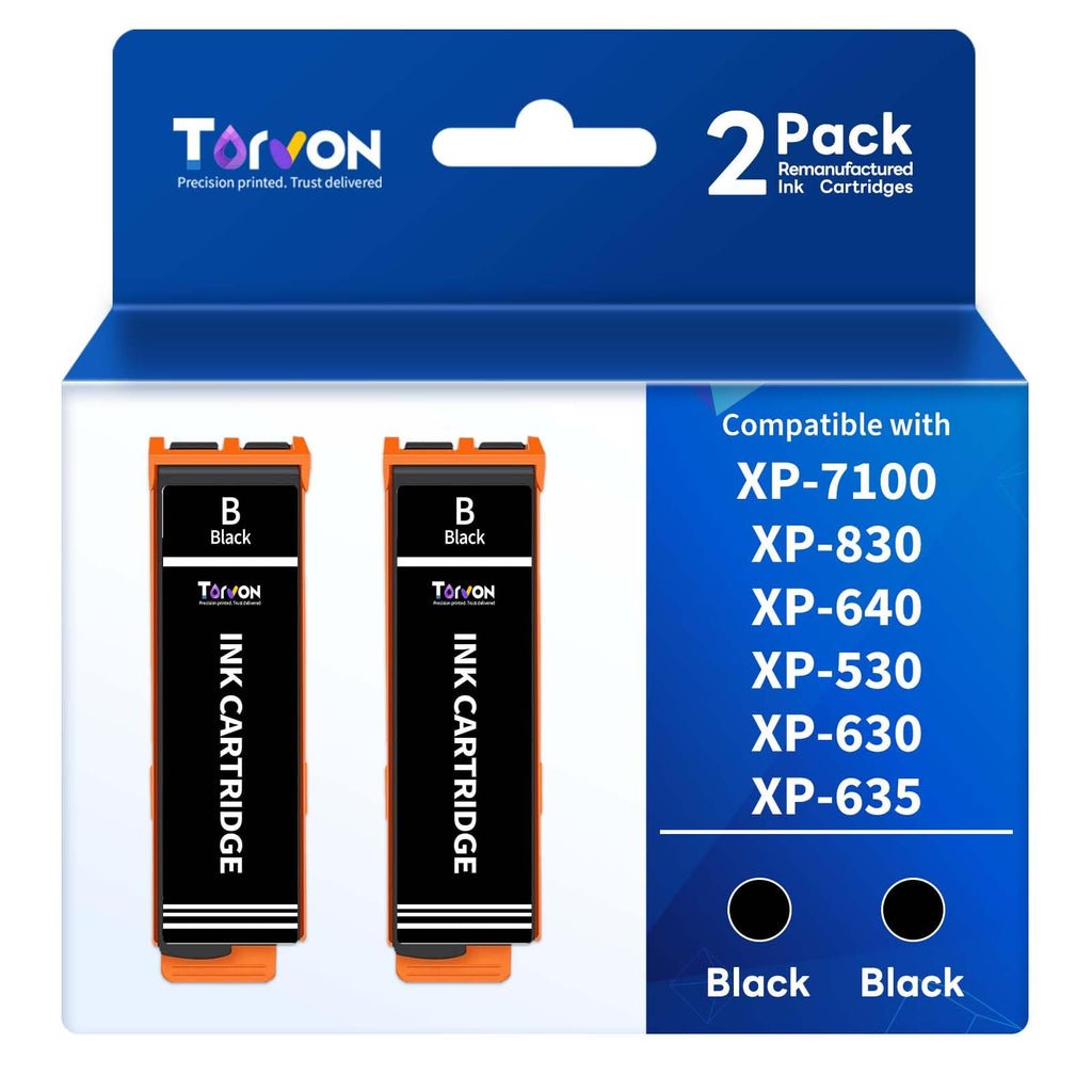 Tovon Remanufactured Replacement for Epson 410XL Ink Cartridges 2 Pack