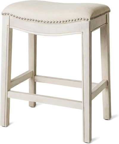 Adrien Backless Counter Stool, Cream, 26"