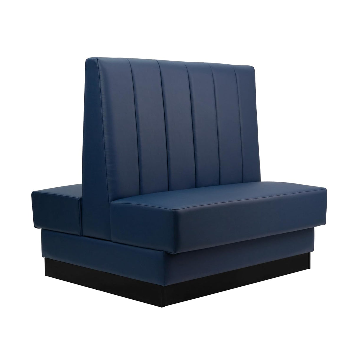 FDP Pro Series Channel Back Double-Sided Restaurant Booth - Navy, 15430-NV