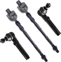 4pc Front Inner Outer Tie Rods for Subaru Forester 2003-08/ Impreza 2004-11