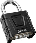 Outdoor Combination Lock, Weatherproof, Large Heavy Duty Padlock | Cut Resistant 0.31” Hardened Steel Shackle