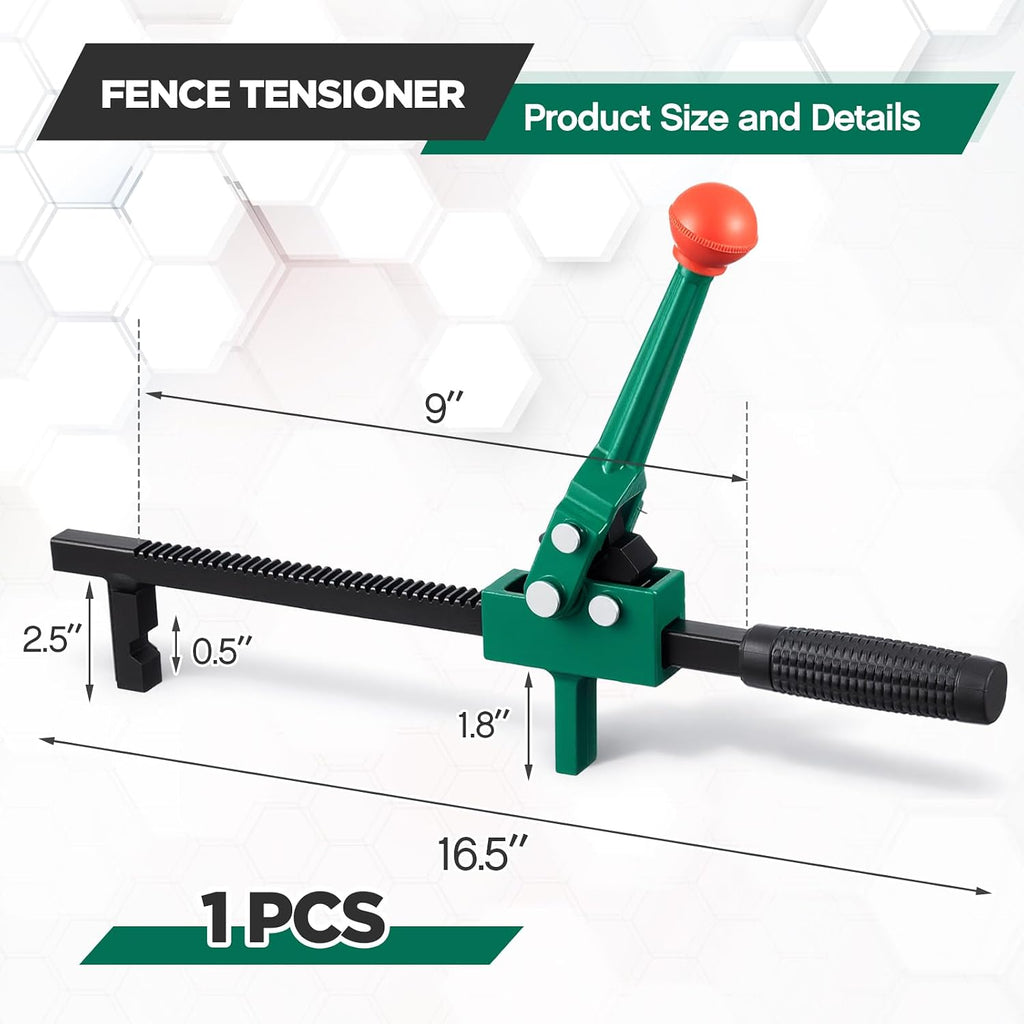 1 Pc Chain Link Fence Stretcher Tool Ratcheting Wire Tightener Puller for Woven Wire Fence 1.7''-9'' Tension Range