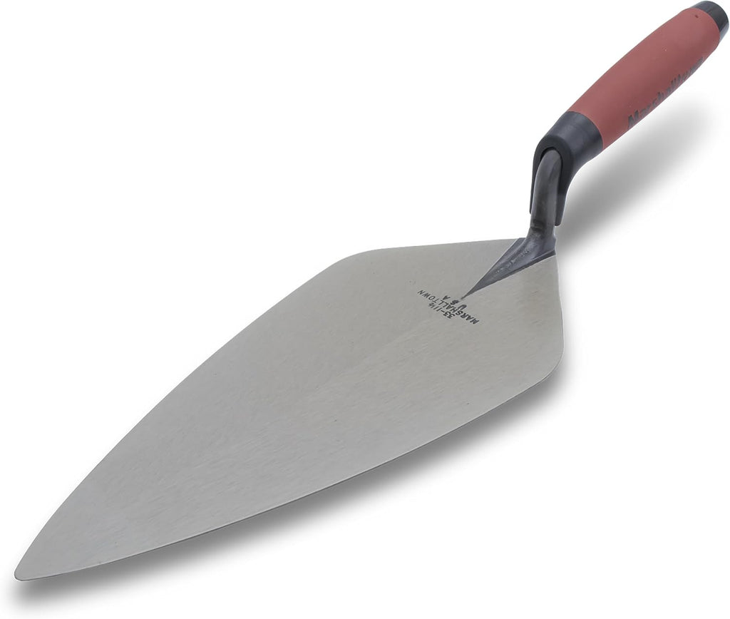 London Brick Trowel, 12 x 5 1/8 Inch, Assembled in the USA | Forged One-Piece High Carbon Steel Blade, Taper-Ground