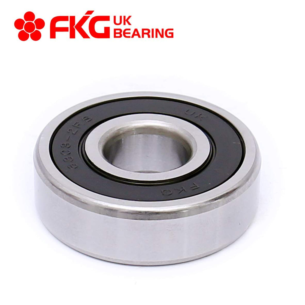 FKG 6303-2RS 17x47x14mm Deep Groove Ball Bearing Double Rubber Seal Bearings Pre-Lubricated 2 Pcs