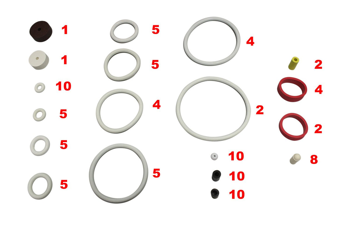 Assorted White Pinball Rubber Ring Kit 98 Pieces