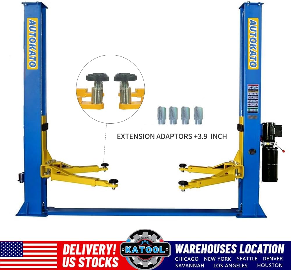 11000lbs 4.0HP 2 Post Lift Car Lift for Home/Shop/Garage Two Post Lift 2 Post Car Lift Auto Lift Automotive Lift