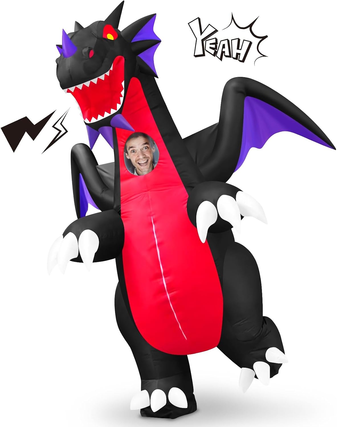 Inflatable Costume Adult, Full Body Blow Up Halloween Costume | Dragon, Dinosaur and Alien Costumes Styles for