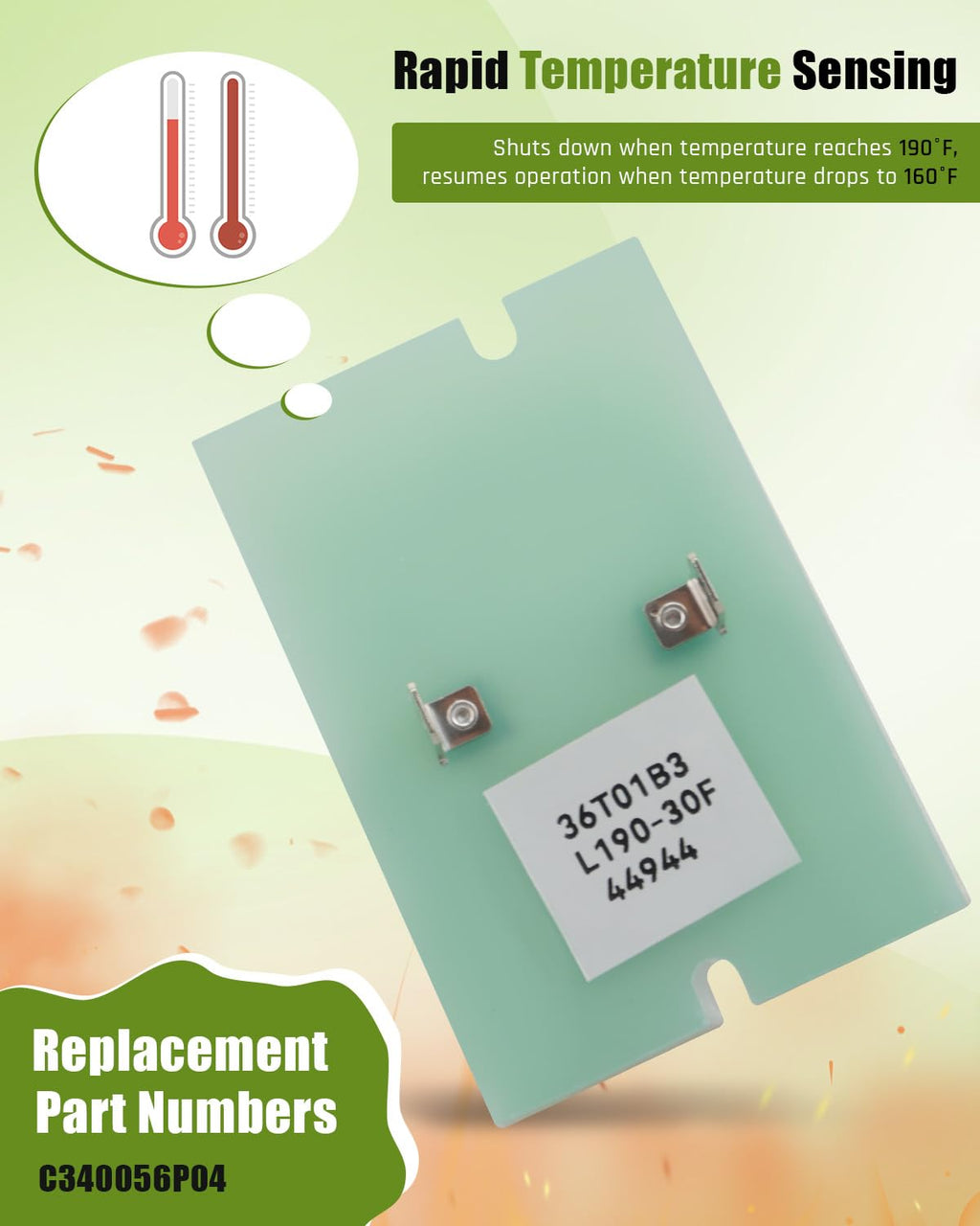 Limit Switch L190-30F Fit for Trane and American Standard Furnaces Replace C340056P04