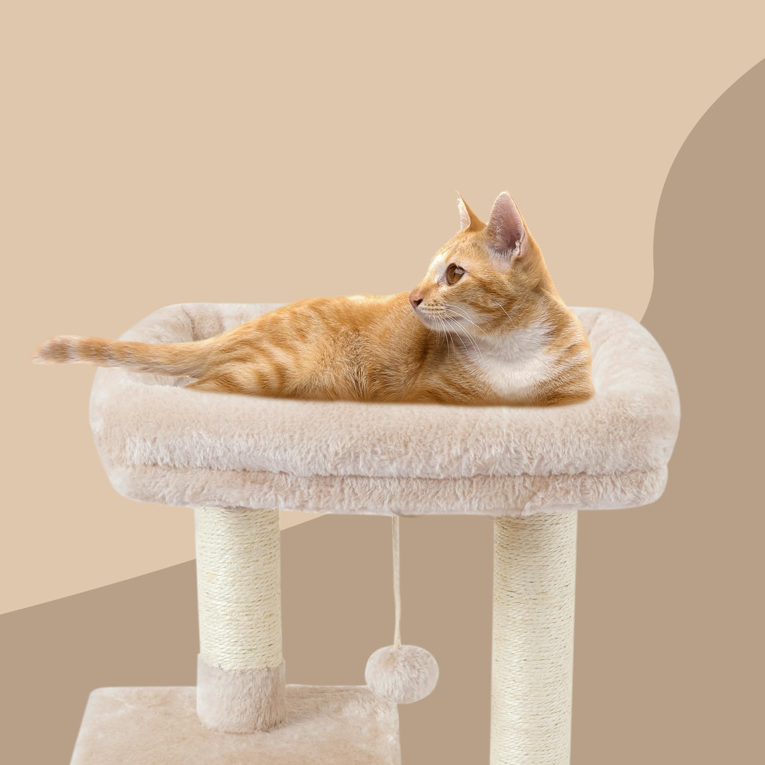 Cute Cat Tree Kitten Cat Tower for Indoor Cat Condo Sisal Scratching Posts with Jump Platform Cat Furniture Activity
