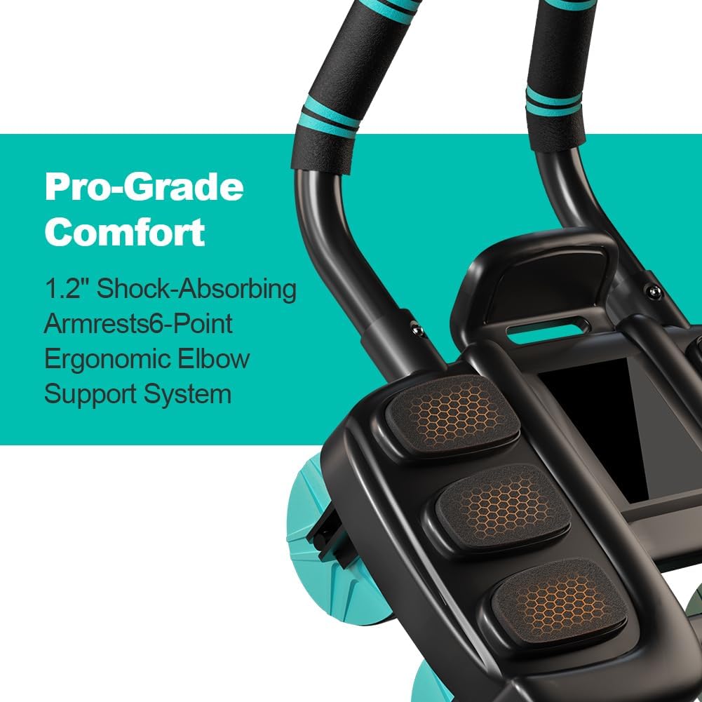 4-Wheel Automatic Rebound Ab Roller Wheel with Elbow Support | Abdominal Wheel Core Exercise;Elbow Support Ab Wheel