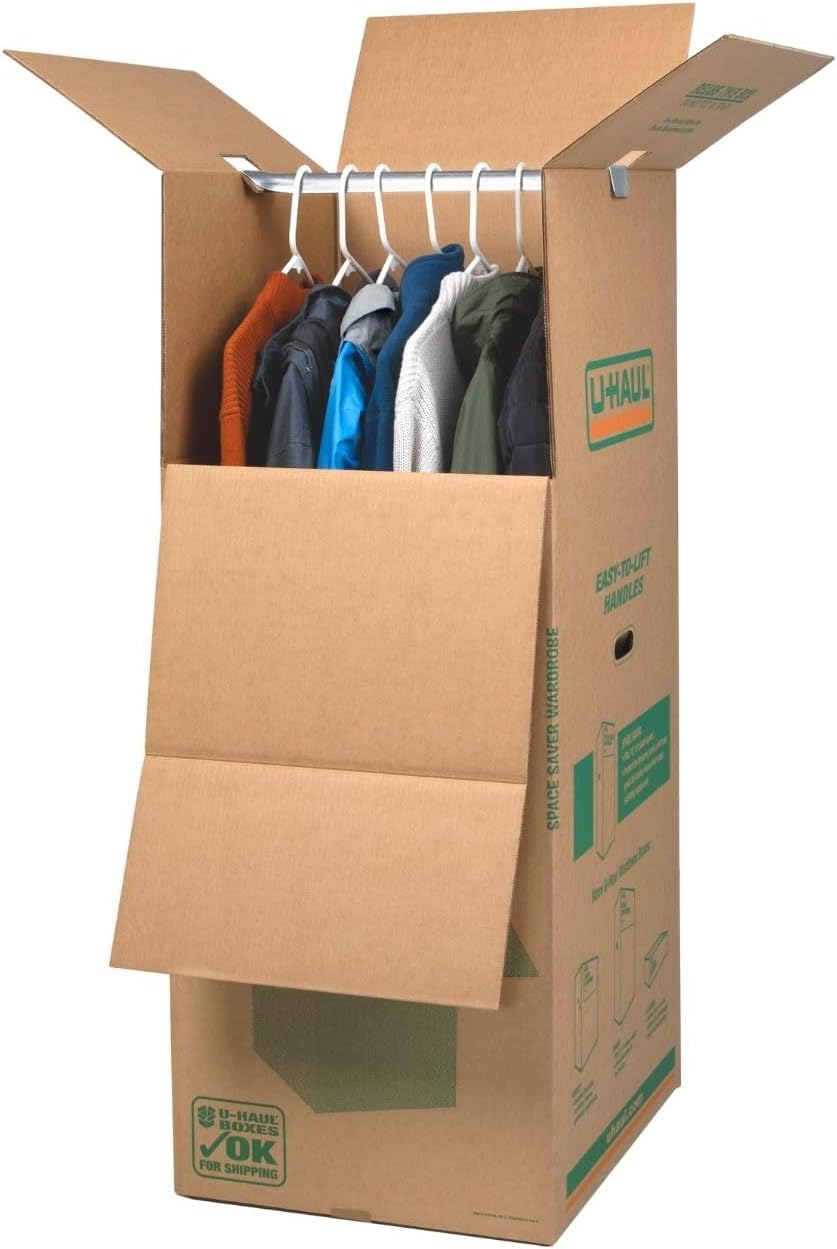 Medium Wardrobe Moving Box for Clothes 18” x 18” x 46” (8.6 cu/ft)1-Box