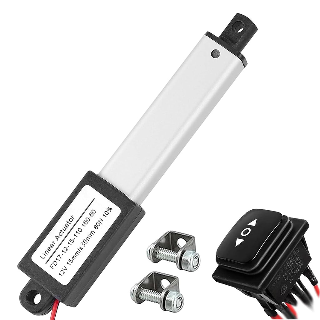 12V 60N 1.2" Mini Linear Actuator,15mm/s Electric Linear Actuator(30mm)